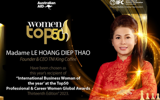 Bà Lê Hoàng Diệp Thảo nhận giải thưởng "Top50 GLOBAL Professional & Career Women Awards 2023"