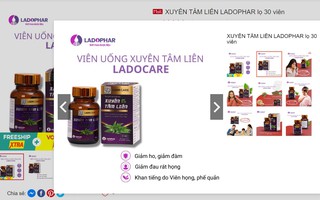 Ladophar xin tự thu hồi lô sản phẩm Ladocare Xuyên Tâm Liên