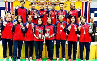 Tuyển cầu mây nữ Việt Nam bảo vệ thành công ngôi vô địch thế giới
