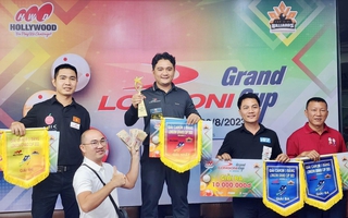 Cơ thủ Trần Thanh Lực giành 100 triệu đồng ngôi vô địch Longoni Grand Cup