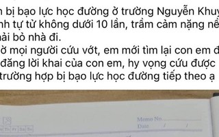 Vụ phụ huynh tố cáo con bị bạo lực: Nhật ký nam sinh viết gì?