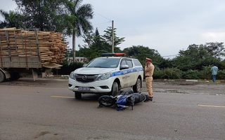 Tông vào xe CSGT, nam thanh niên ở Quảng Nam tử vong