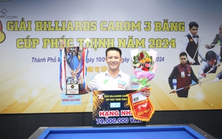 Trần Văn Ngân vô địch Giải Billiards carom 3 băng - Cúp Phúc Thịnh 2024