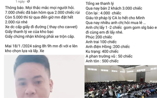 Lý do người đàn ông bị phạt khi đăng thông tin bán "7000 xe tang vật"