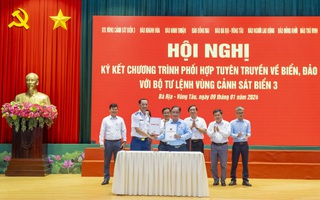 Ký kết tuyên truyền giữa Báo Người Lao Động và Bộ Tư lệnh Vùng Cảnh sát biển 3