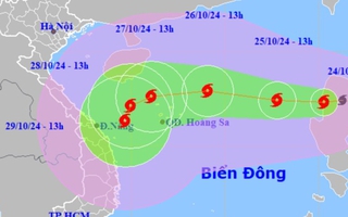 Bão Trami diễn biến rất phức tạp, có khả năng đổi hướng di chuyển