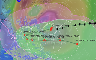 Bão Trami giật cấp 14, đang áp sát vùng biển Quảng Nam - Đà Nẵng