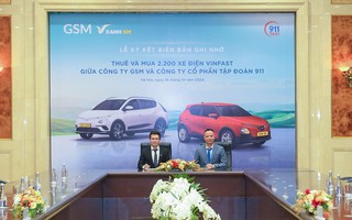 Tập đoàn 911 mua, thuê 2.200 ô tô điện VinFast từ GSM, “lấn sân” sang taxi điện