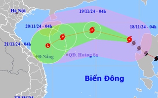 Bão Man-yi vào Biển Đông, hướng vào vùng biển Trung Trung Bộ