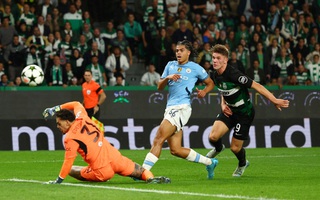 Champions League: "Quái kiệt" Gyokeres lập hat-trick, Sporting vùi dập Man City 