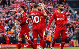 Liverpool ngạo nghễ chiếm ngôi đầu