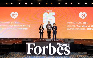 Công ty CP Sữa Quốc tế LOF vào top 25 thương hiệu dẫn đầu của Forbes Việt Nam