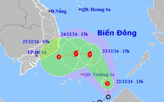 Áp thấp nhiệt đới khả năng mạnh lên thành bão, hướng vào Nam bộ