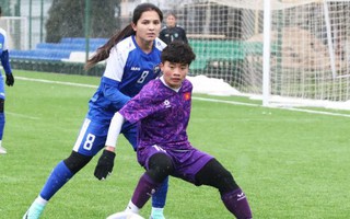 U20 nữ Việt Nam cầm hòa Uzbekistan dưới trời mưa tuyết