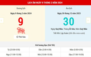 Lịch Âm hôm nay (9-2): Những việc nên làm trong ngày 30 Tết