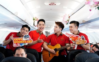 “Tan chảy” trước bản hòa ca Magic Flight của phi hành đoàn Vietjet trong ngày 8-3