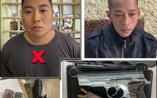 Bắt 2 thanh niên mang súng quân dụng từ Đà Nẵng ra Thanh Hóa bán