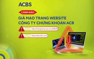 ACBS cảnh báo website chứng khoán giả mạo