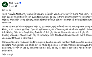 Giám đốc Nhã Nam xin lỗi sau khi có thông tin "quấy rối nhân viên nữ"