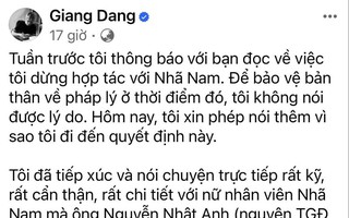 TS Đặng Hoàng Giang: Hành vi, lời nói của ông Nguyễn Nhật Anh đi quá giới hạn của quý mến