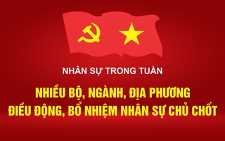 Nhân sự trong tuần: Nhiều bộ, ngành, địa phương điều động, bổ nhiệm nhân sự chủ chốt