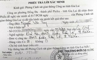 Bất ngờ lời khai của chủ tịch phường với CSGT khi đo nồng độ cồn