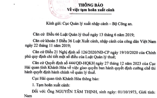 Trung Nam Group nói gì khi Chủ tịch HĐQT bị đề nghị tạm hoãn xuất cảnh?