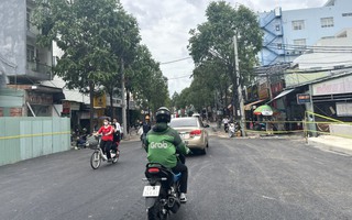 Đoạn đường qua cống đường Thích Quảng Đức đã được thông xe