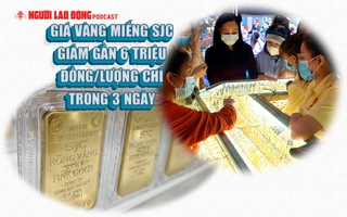 Giá vàng miếng SJC giảm gần 6 triệu đồng/lượng chỉ trong 3 ngày