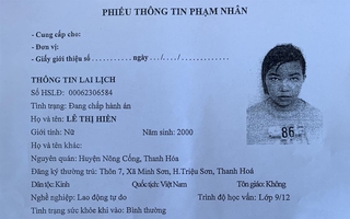 Nữ phạm nhân 24 tuổi trốn khỏi trại giam