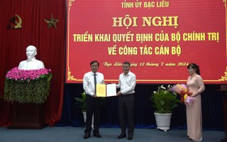 Chủ tịch UBND tỉnh Cà Mau được chỉ định làm Phó Bí thư Tỉnh ủy Bạc Liêu