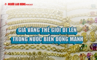 Giá vàng thế giới đi lên, trong nước biến động mạnh