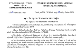 3 luật sư từng tham gia bào chữa vụ "Tịnh thất Bồng Lai" bị xóa tên