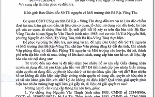 Công an đề nghị cung cấp hồ sơ liên quan đến vụ đưa hối lộ, lừa đảo tại Vũng Tàu