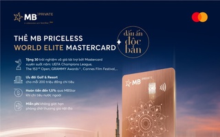 MB và Mastercard ra mắt thẻ tín dụng MB Priceless World Elite Mastercard