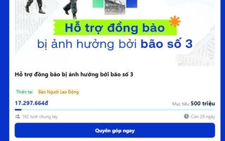 Báo Người Lao Động mở thêm kênh tiếp nhận ủng hộ đồng bào bị thiệt hại bởi bão số 3 qua Zalopay