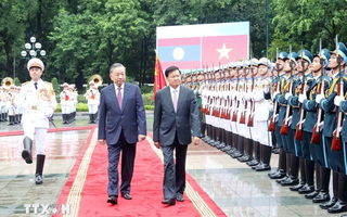 Tổng Bí thư, Chủ tịch nước Tô Lâm chủ trì Lễ đón Tổng Bí thư, Chủ tịch nước Lào Thongloun Sisoulith