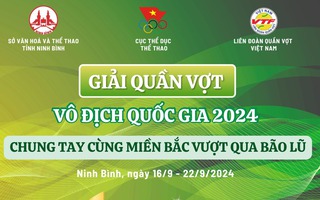 Giải quần vợt VĐQG 2024 hướng đến đồng bào bị bão lũ