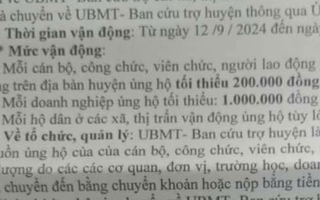 Ủy ban MTTQ huyện Gio Linh, Quảng Trị thu hồi công văn kêu gọi ủng hộ khắc phục mưa bão