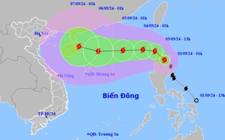 Bão Yagi khả năng giật cấp 16, di chuyển rất nhanh hướng vào Biển Đông