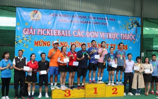 Sôi nổi giải Pickleball Công đoàn giáo dục Khánh Hoà