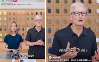 CEO Tim Cook bất ngờ tham gia livestream bán iPhone Air ở Trung Quốc