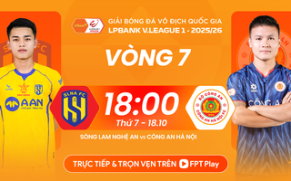 Vòng 7 V-League 2025-2026: Chờ màn thể hiện của tân HLV SLNA