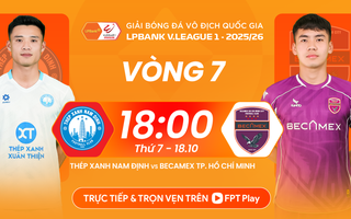 Vòng 7 V-League 2025-2026: "Chelsea Việt Nam" khó tạo "địa chấn" ở Thiên Trường