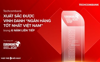Techcombank tiếp tục được vinh danh "Ngân hàng tốt nhất Việt Nam" năm thứ 6 liên tiếp