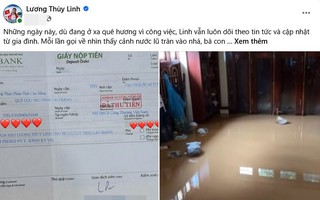 Nhà hoa hậu Lương Thùy Linh "chìm" trong biển nước