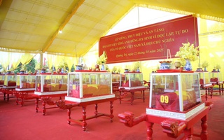 Xúc động lễ truy điệu, an táng 34 hài cốt liệt sĩ quy tập ở Thành cổ Quảng Trị và Trường Bồ Đề