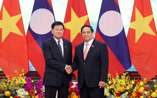 Thủ tướng Phạm Minh Chính hội kiến Tổng Bí thư, Chủ tịch nước Lào Thongloun Sisoulith