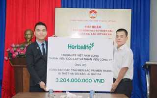Herbalife Việt Nam đóng góp hơn 3,2 tỷ đồng chung tay hỗ trợ vùng bão lũ miền Bắc, miền Trung.