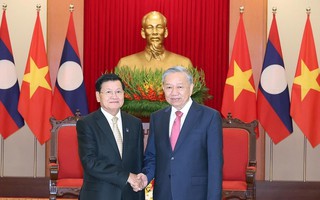 Tổng Bí thư Tô Lâm tiếp Tổng Bí thư, Chủ tịch nước Lào Thongloun Sisoulith